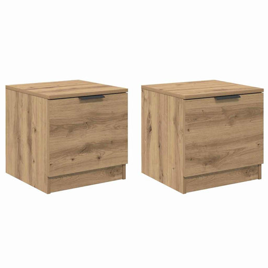 vidaXL Ντουλάπι κρεβατιού 2 pcs Artisan Oak 40 x 39 x 40 εκ.