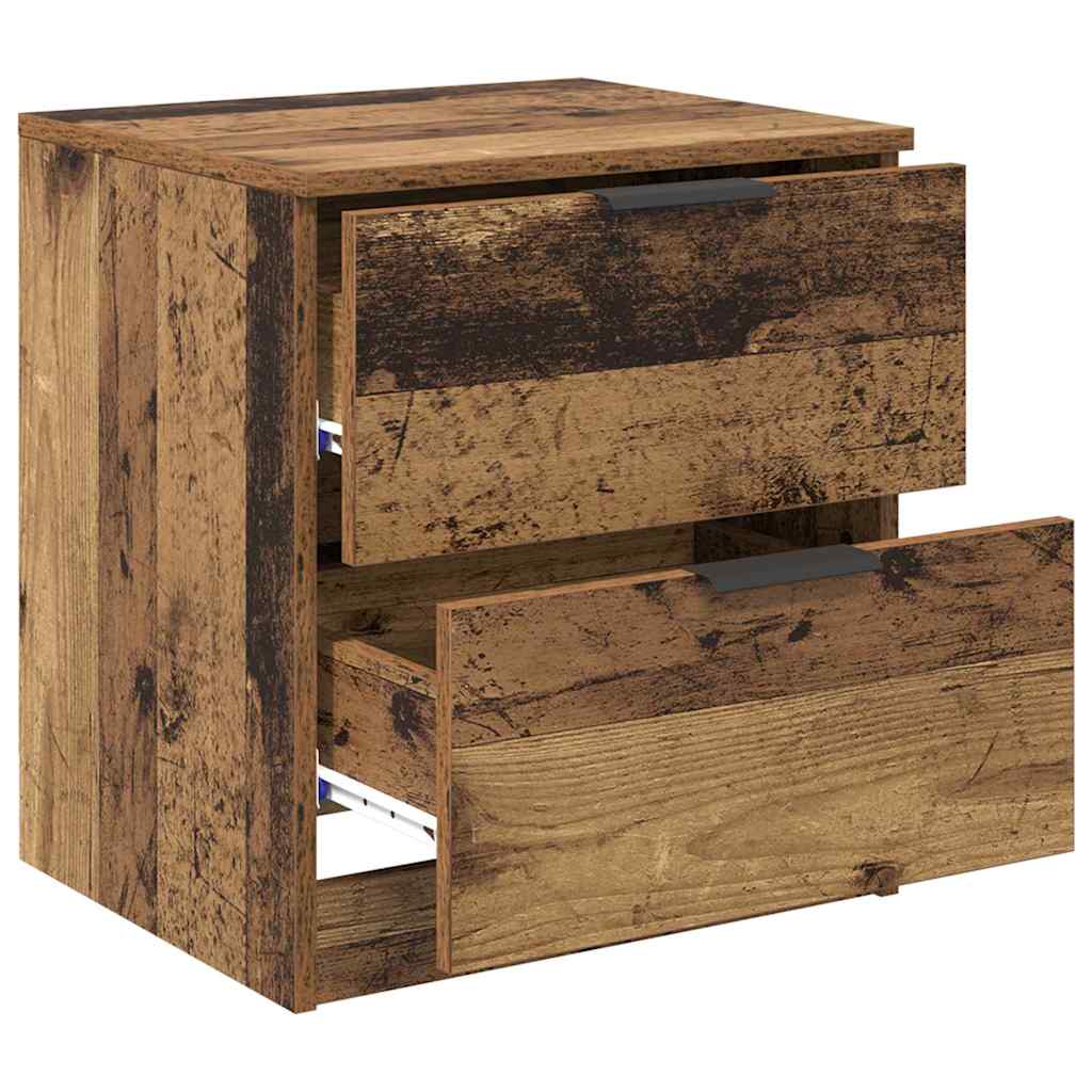 vidaXL Κομοδίνο 2 pcs Παλιό ξύλο 45 x 39 x 50 εκ. Επεξεργασμένο ξύλο
