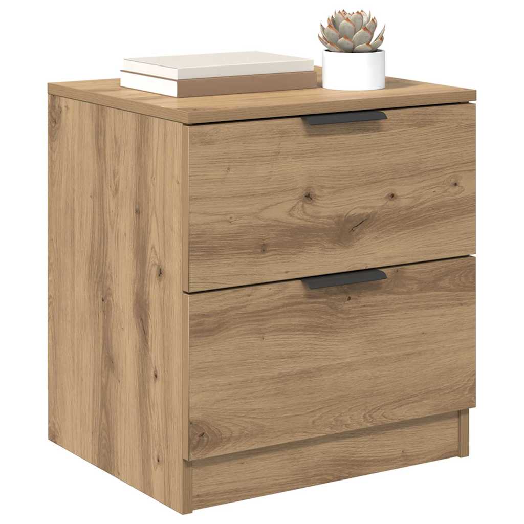 vidaXL Κομοδίνο 2 pcs Artisan Oak 45 x 39 x 50 εκ. Επεξεργασμένο ξύλο