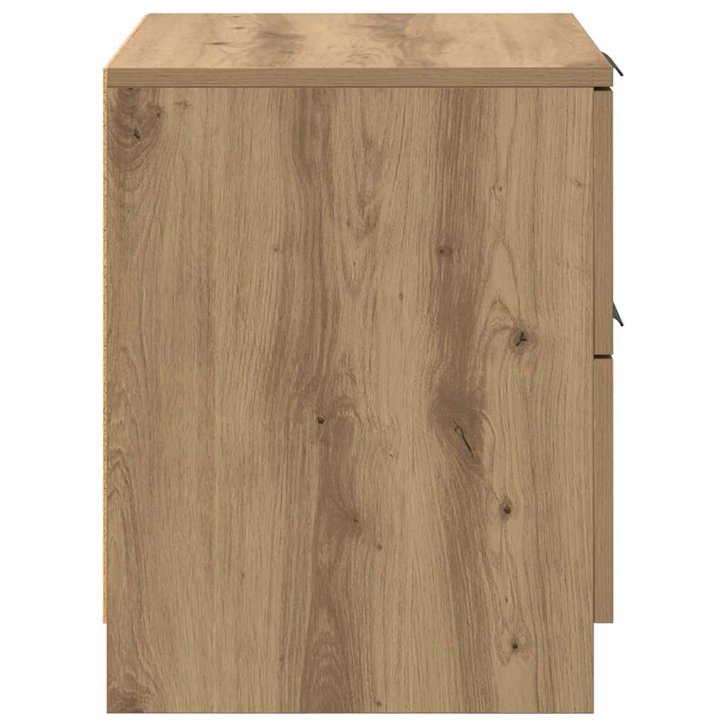 vidaXL Κομοδίνο 2 pcs Artisan Oak 45 x 39 x 50 εκ. Επεξεργασμένο ξύλο