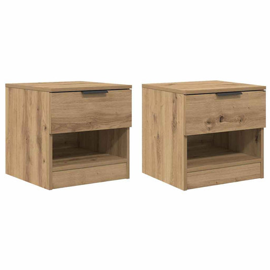 vidaXL Ντουλάπι κρεβατιού 2 pcs Artisan Oak 40 x 39 x 40 εκ.