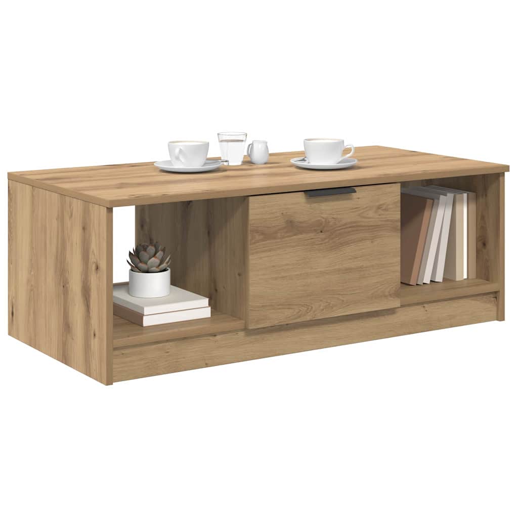 vidaXL Τραπεζάκι σαλονιού με συρτάρι Artisan Oak 102 x 50 x 36cm