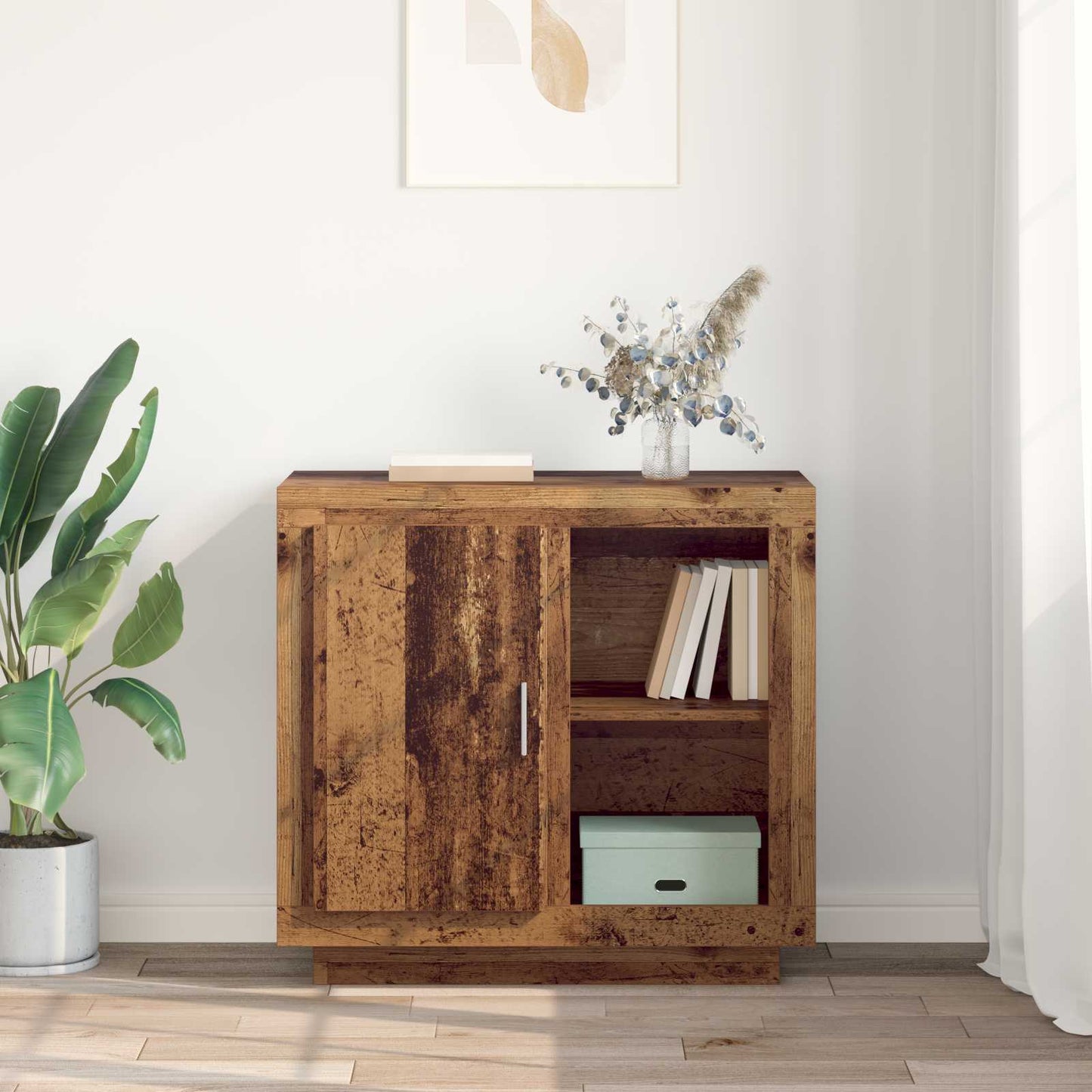 vidaXL Πλαϊνό γραφείο Παλιό ξύλο 80 x 40 x 75 εκ. Επεξεργασμένο ξύλο