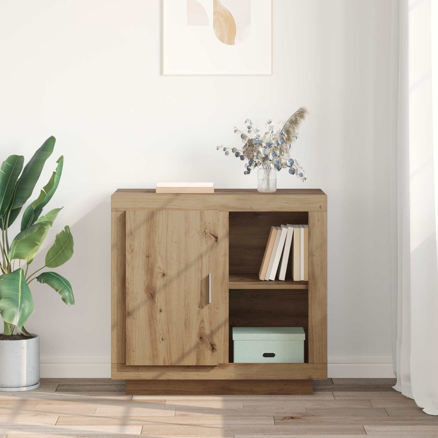 vidaXL Πλαϊνό γραφείο Artisan Oak 80 x 40 x 75 εκ. Επεξεργασμένο ξύλο