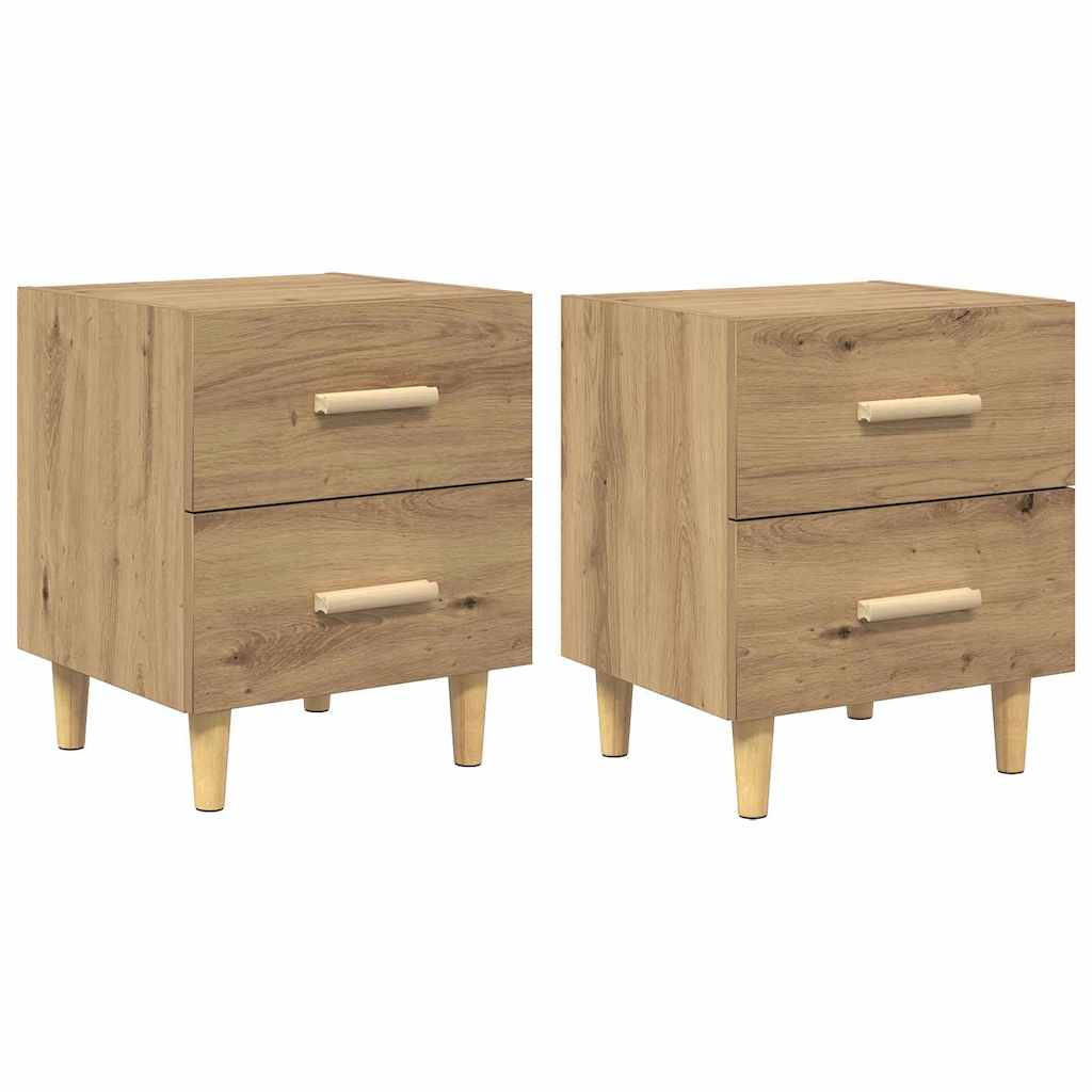 vidaXL Ντουλάπι κρεβατιού 2 pcs Artisan Oak 40 x 35 x 47.5cm