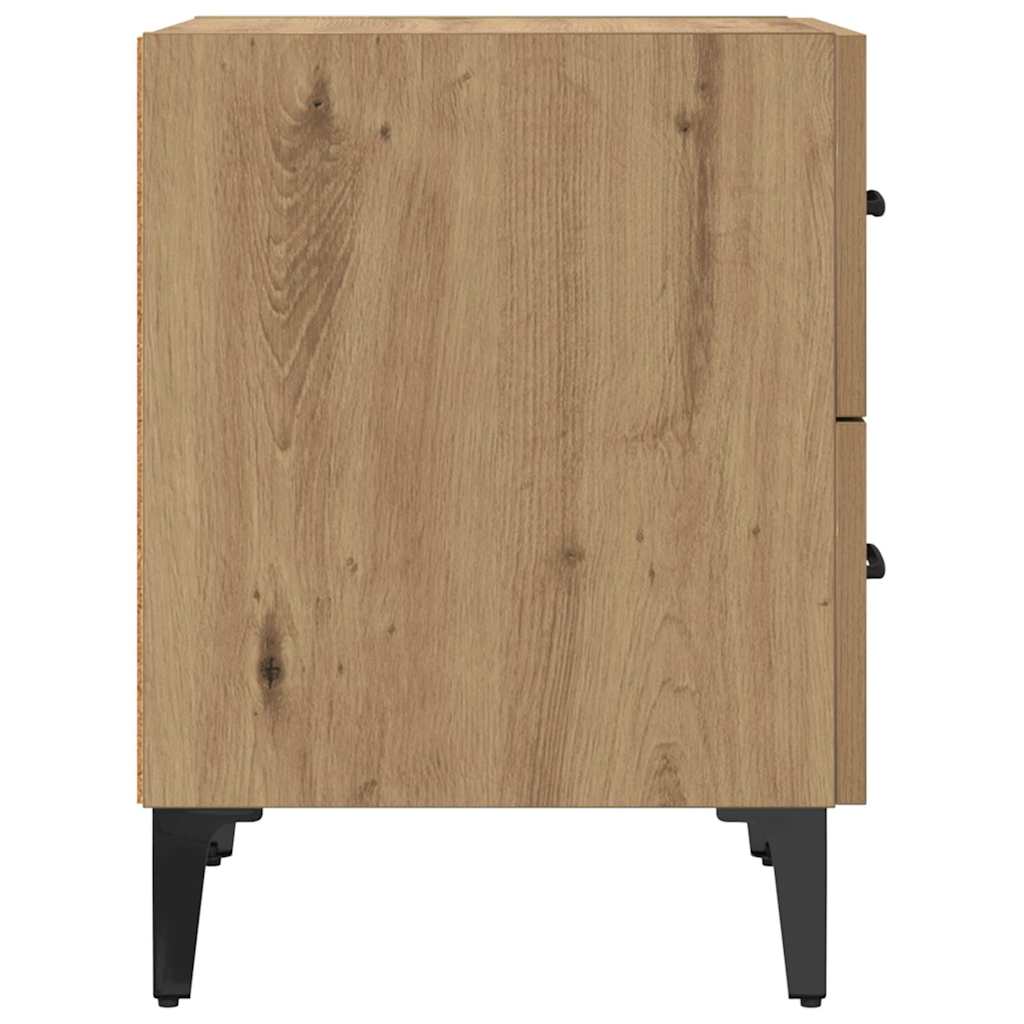 vidaXL Ντουλάπι κρεβατιού 2 pcs Artisan Oak 40 x 35 x 47,5 εκ