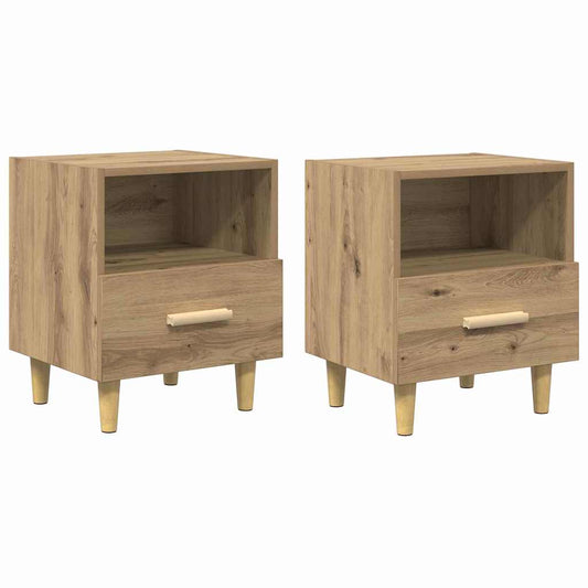 vidaXL Κομοδίνο 2 pcs Artisan Oak 40 x 35 x 47 εκ. Επεξεργασμένο ξύλο