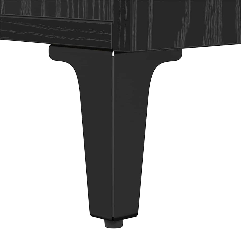 vidaXL Κομοδίνο Μαύρη δρυς 40 x 35 x 47.5 εκ Επεξεργασμένο ξύλο