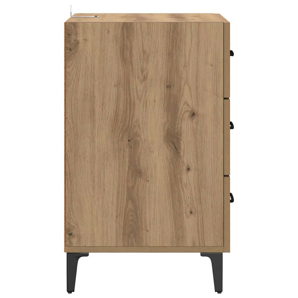 vidaXL Κομοδίνο Artisan Oak 40 x 40.5 x 66 εκ Επεξεργασμένο ξύλο