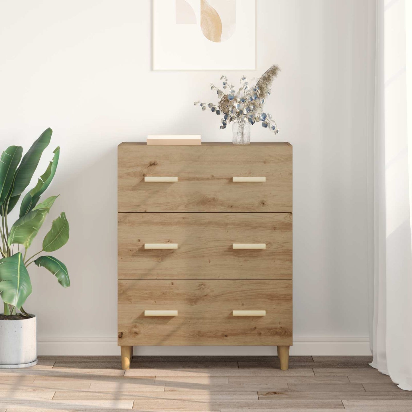 vidaXL Πλαϊνό γραφείο Artisan Oak 69,5 x 34 x 90 εκ.