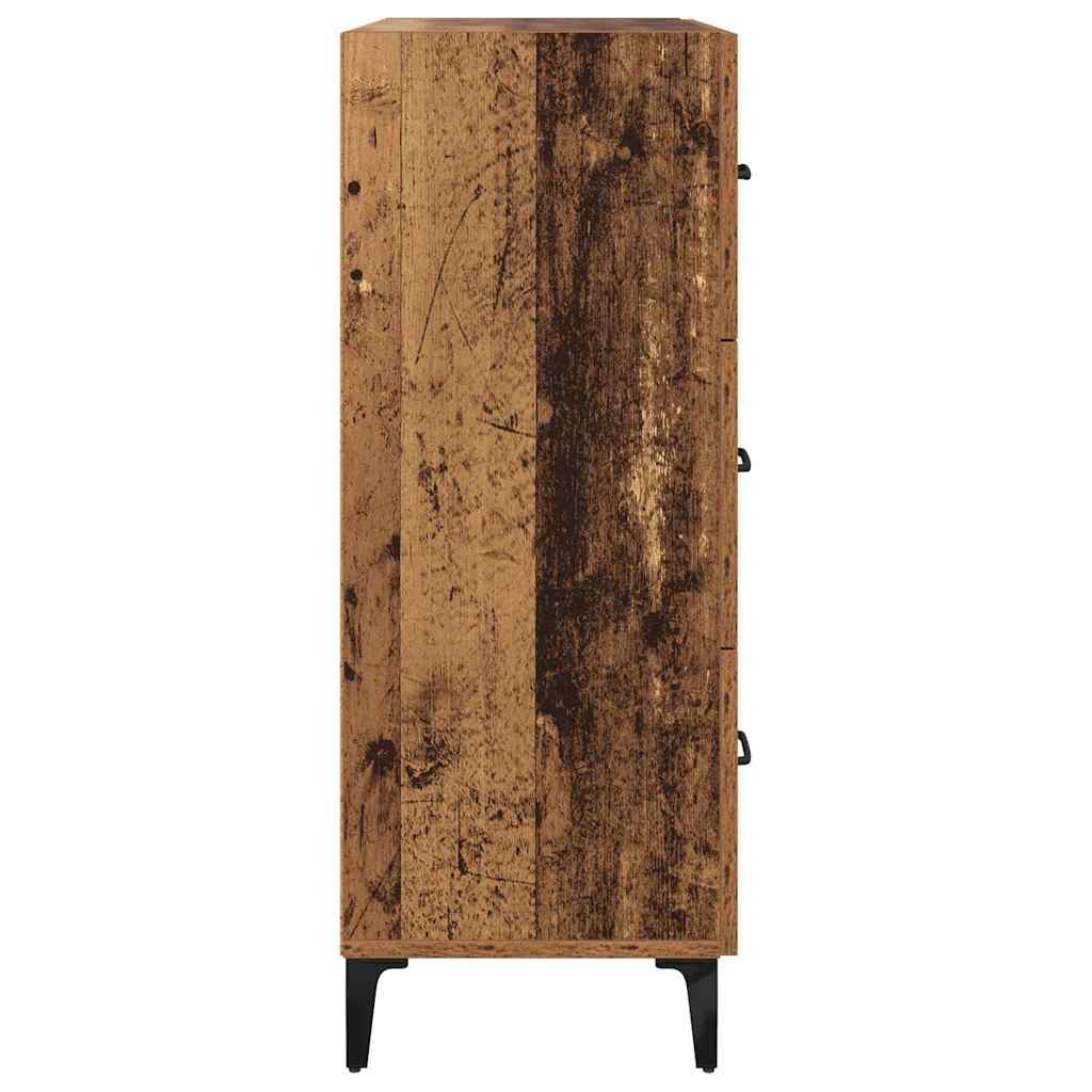 vidaXL Πλαϊνό γραφείο με συρτάρι Παλαιό ξύλο 69,5 x 34 x 90 εκ.