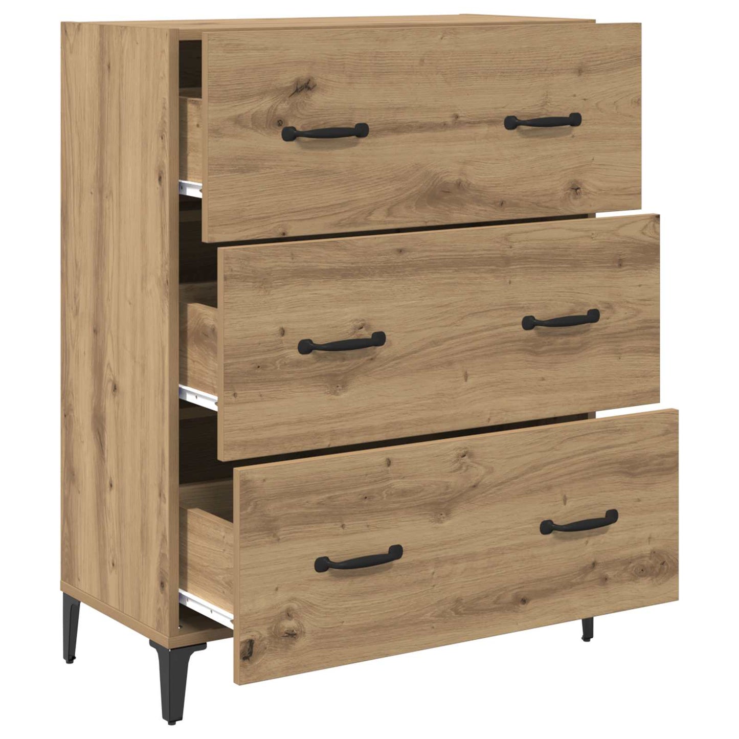 vidaXL Πλαϊνό γραφείο με συρτάρι Artisan Oak 69,5 x 34 x 90 εκ.