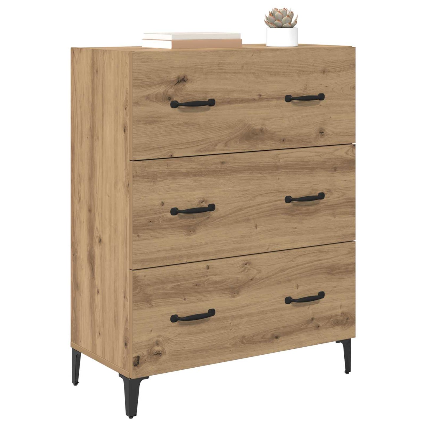 vidaXL Πλαϊνό γραφείο με συρτάρι Artisan Oak 69,5 x 34 x 90 εκ.