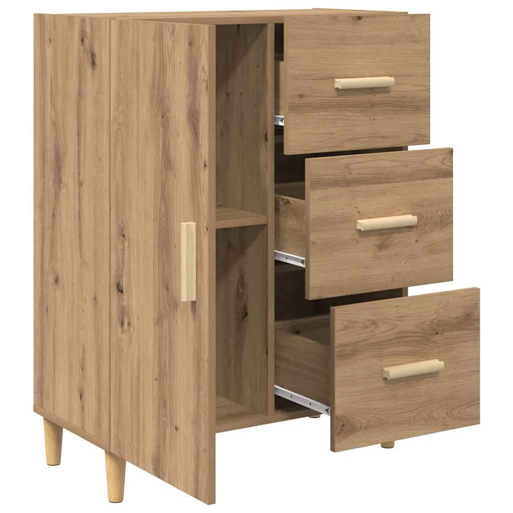 vidaXL Πλαϊνό γραφείο Artisan Oak 34 x 69.5 x 90 εκ Επεξεργασμένο ξύλο
