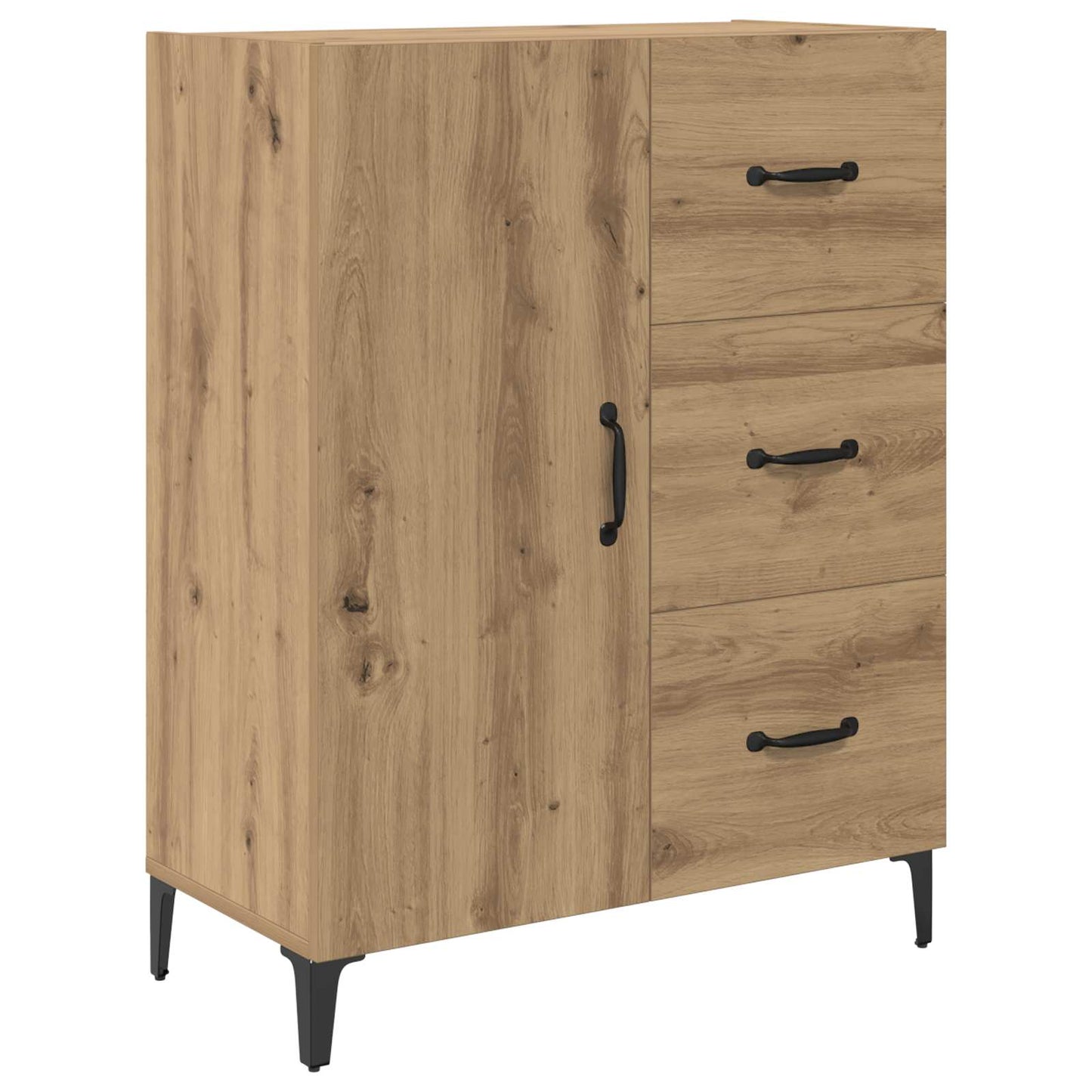 vidaXL Πλαϊνό γραφείο με συρτάρι Artisan Oak 69,5 x 34 x 90 εκ.