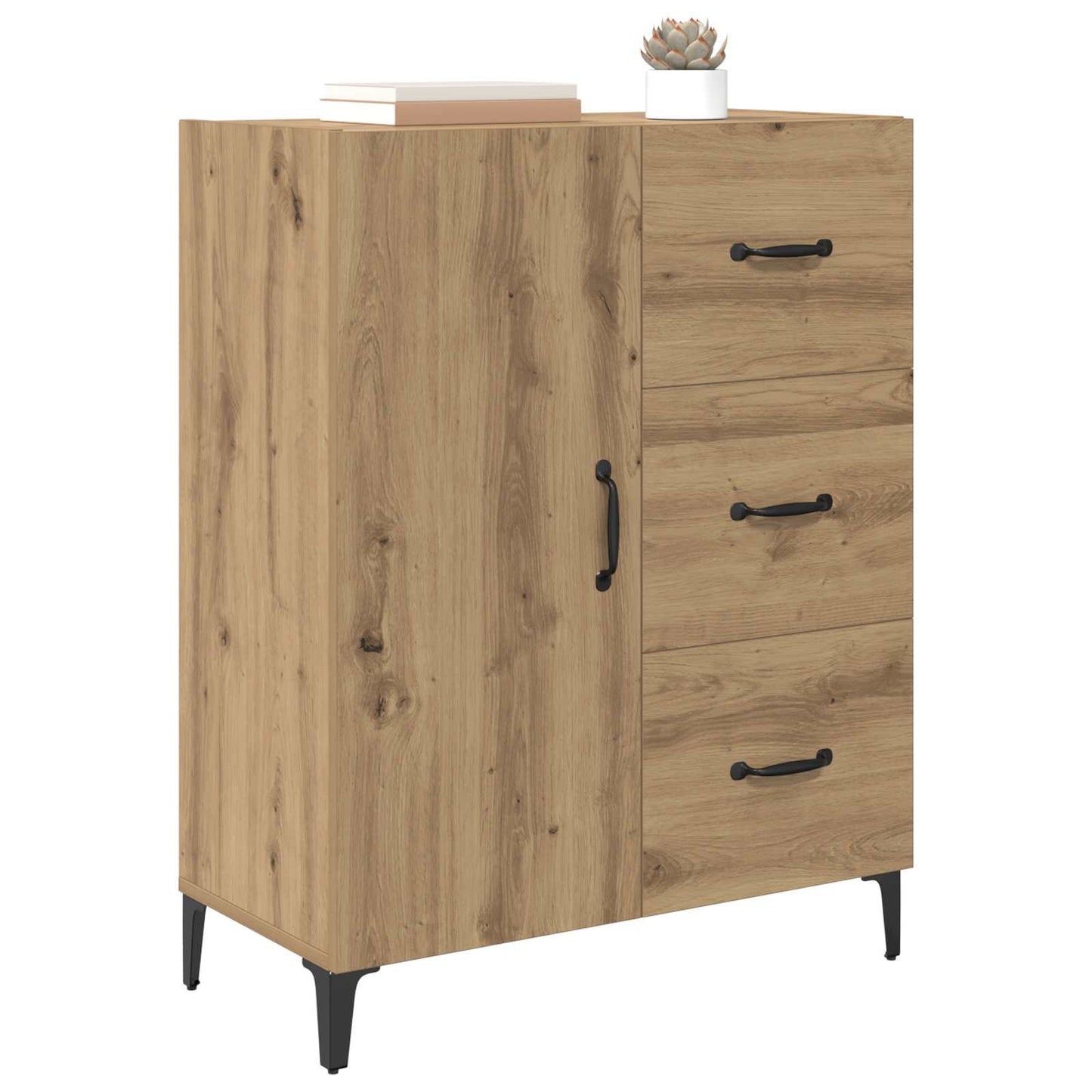 vidaXL Πλαϊνό γραφείο με συρτάρι Artisan Oak 69,5 x 34 x 90 εκ.