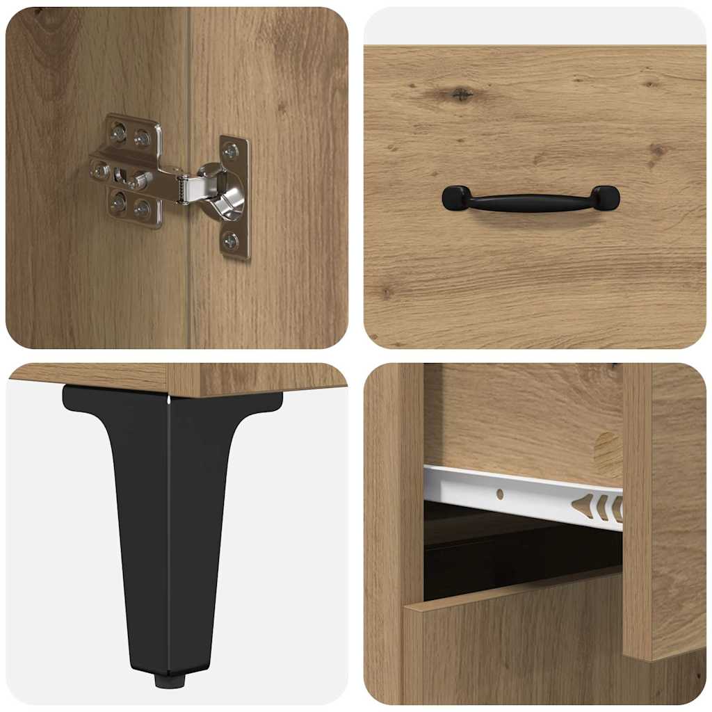 vidaXL Πλαϊνό γραφείο με συρτάρι Artisan Oak 69,5 x 34 x 90 εκ.