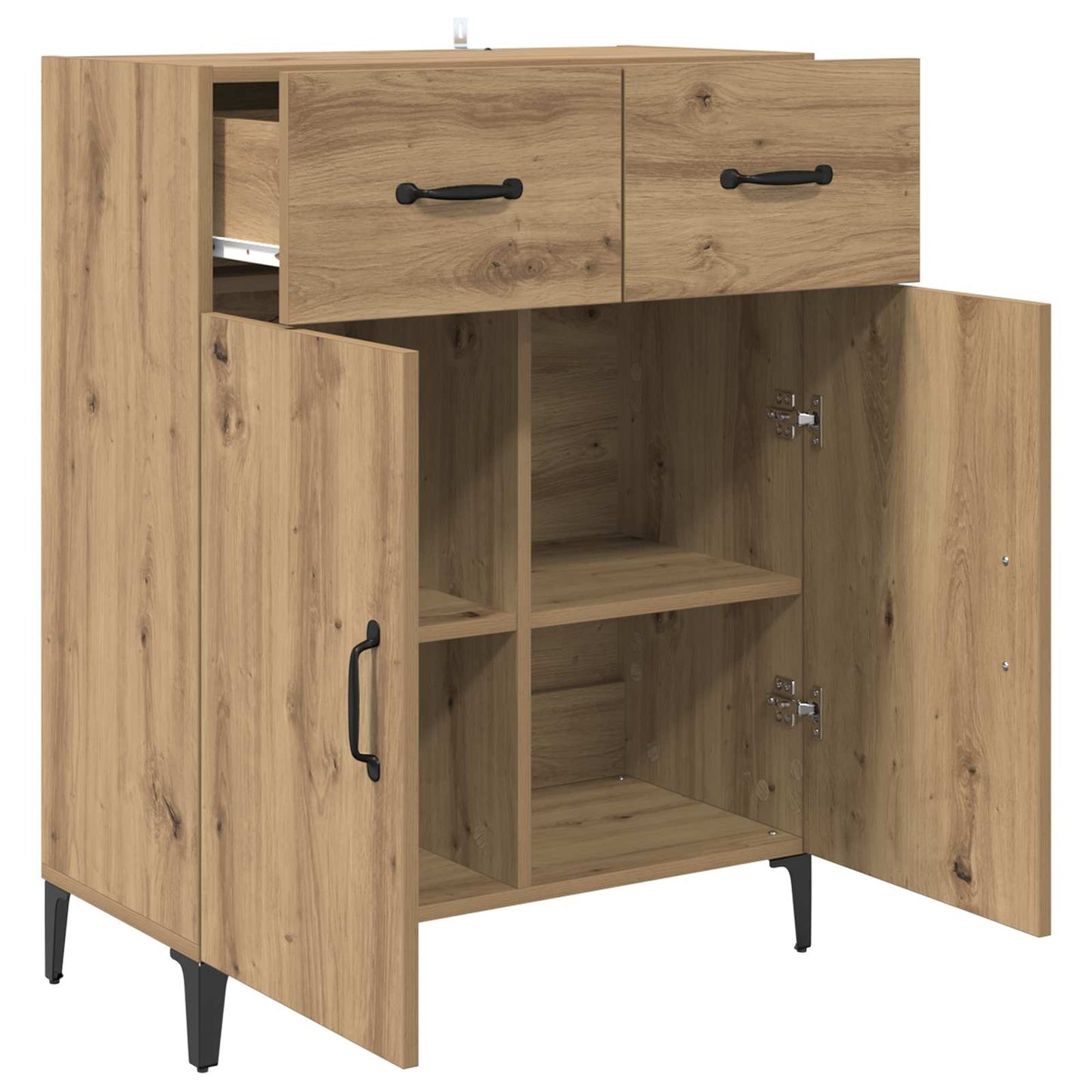 vidaXL Πλαϊνό γραφείο με συρτάρι Artisan Oak 69,5 x 34 x 90 εκ.