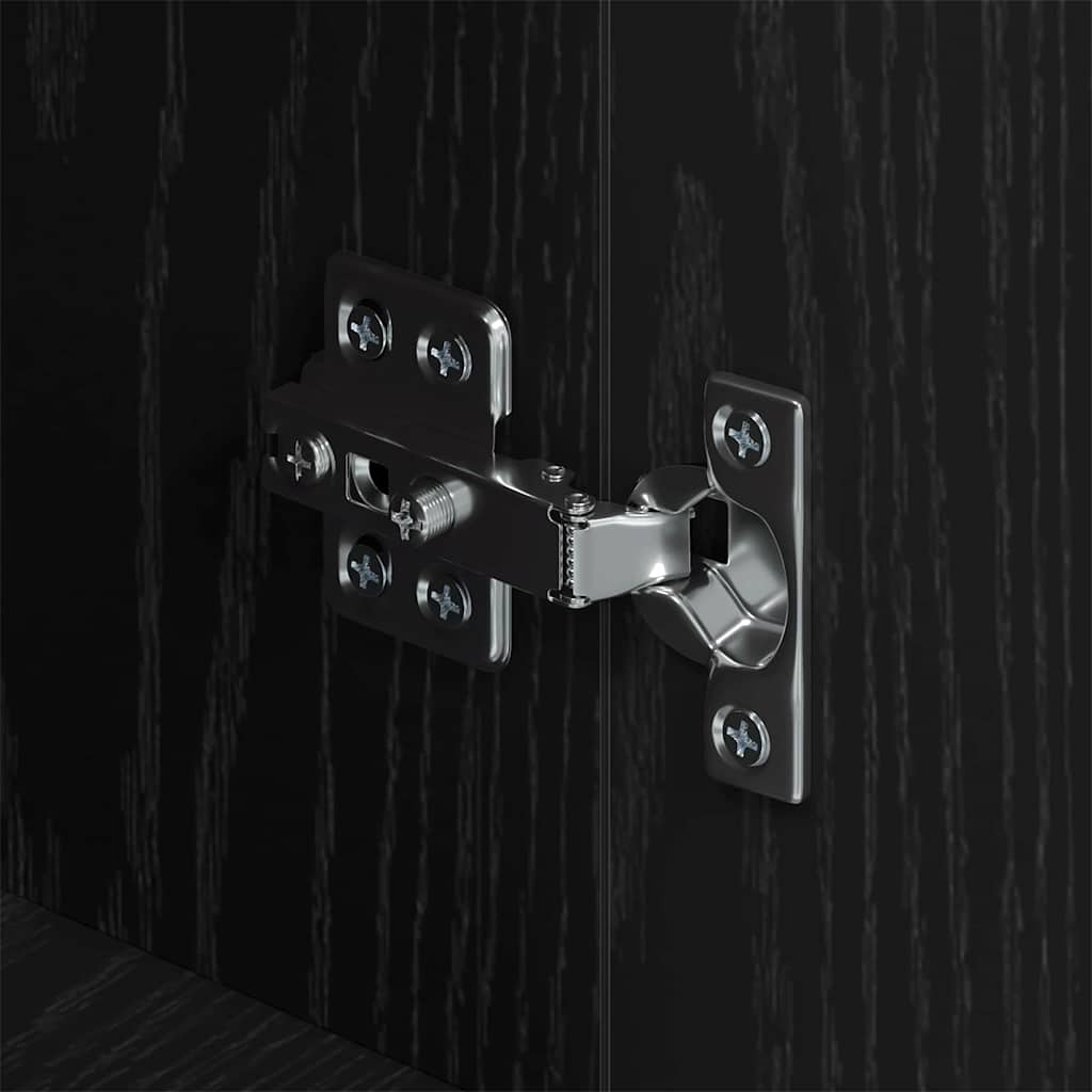 vidaXL Πλαϊνό γραφείο Μαύρη δρυς 34 x 90 x 80 εκ Επεξεργασμένο ξύλο