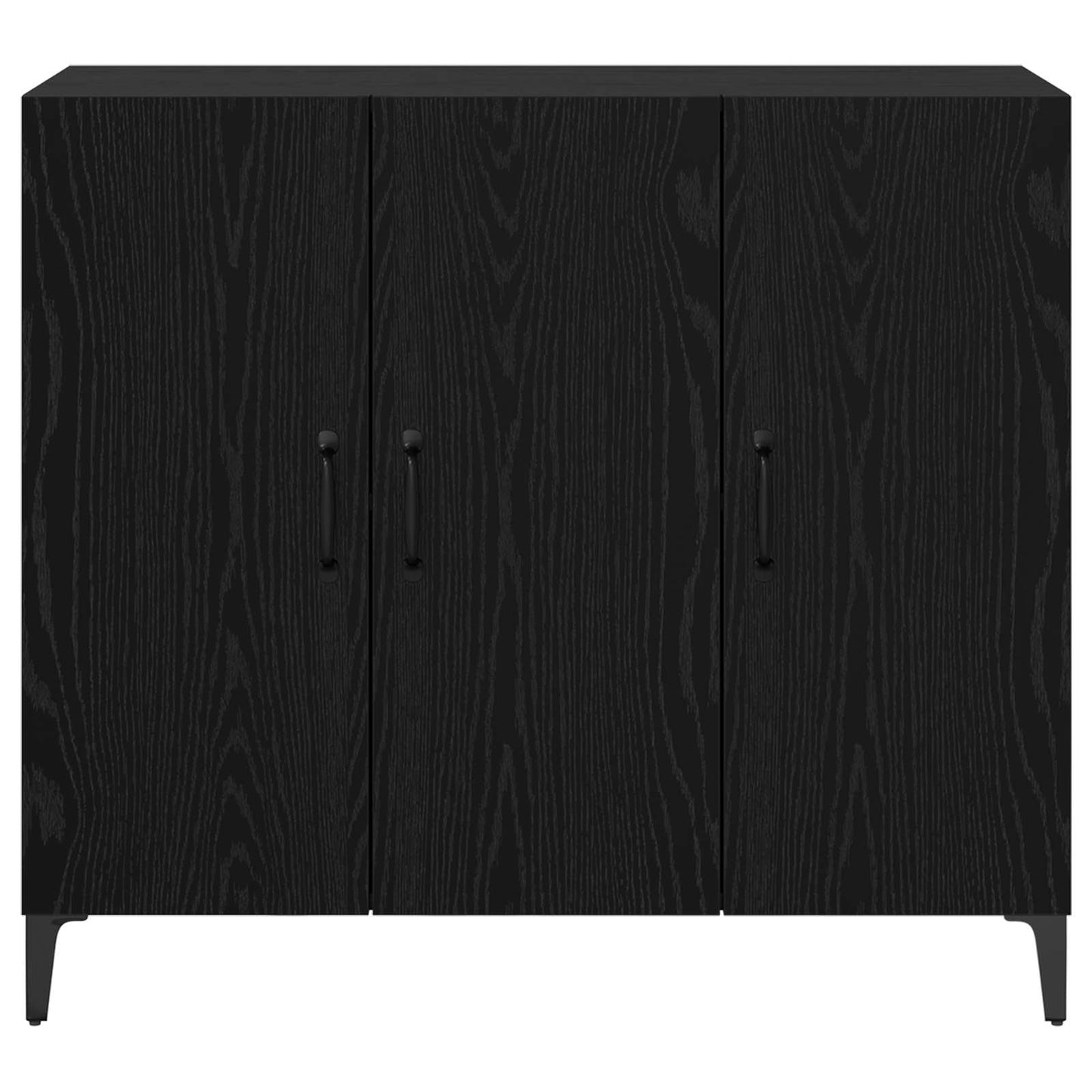vidaXL Πλαϊνό γραφείο Μαύρη δρυς 34 x 90 x 80 εκ Επεξεργασμένο ξύλο