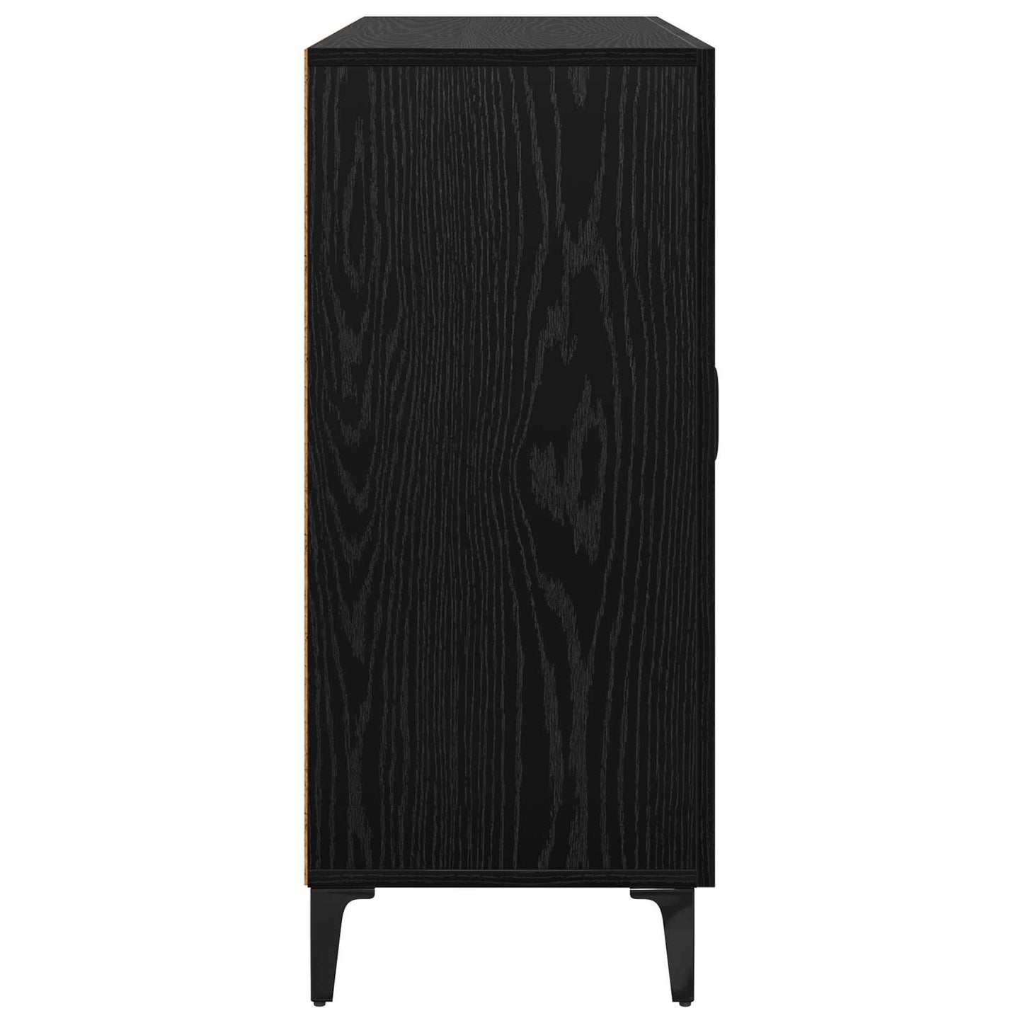 vidaXL Πλαϊνό γραφείο Μαύρη δρυς 34 x 90 x 80 εκ Επεξεργασμένο ξύλο