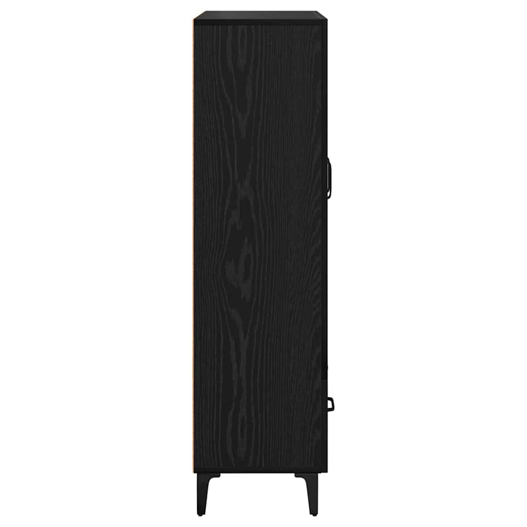 vidaXL Highboard με συρτάρι Μαύρη Οξυά 70 x 31 x 115 εκ