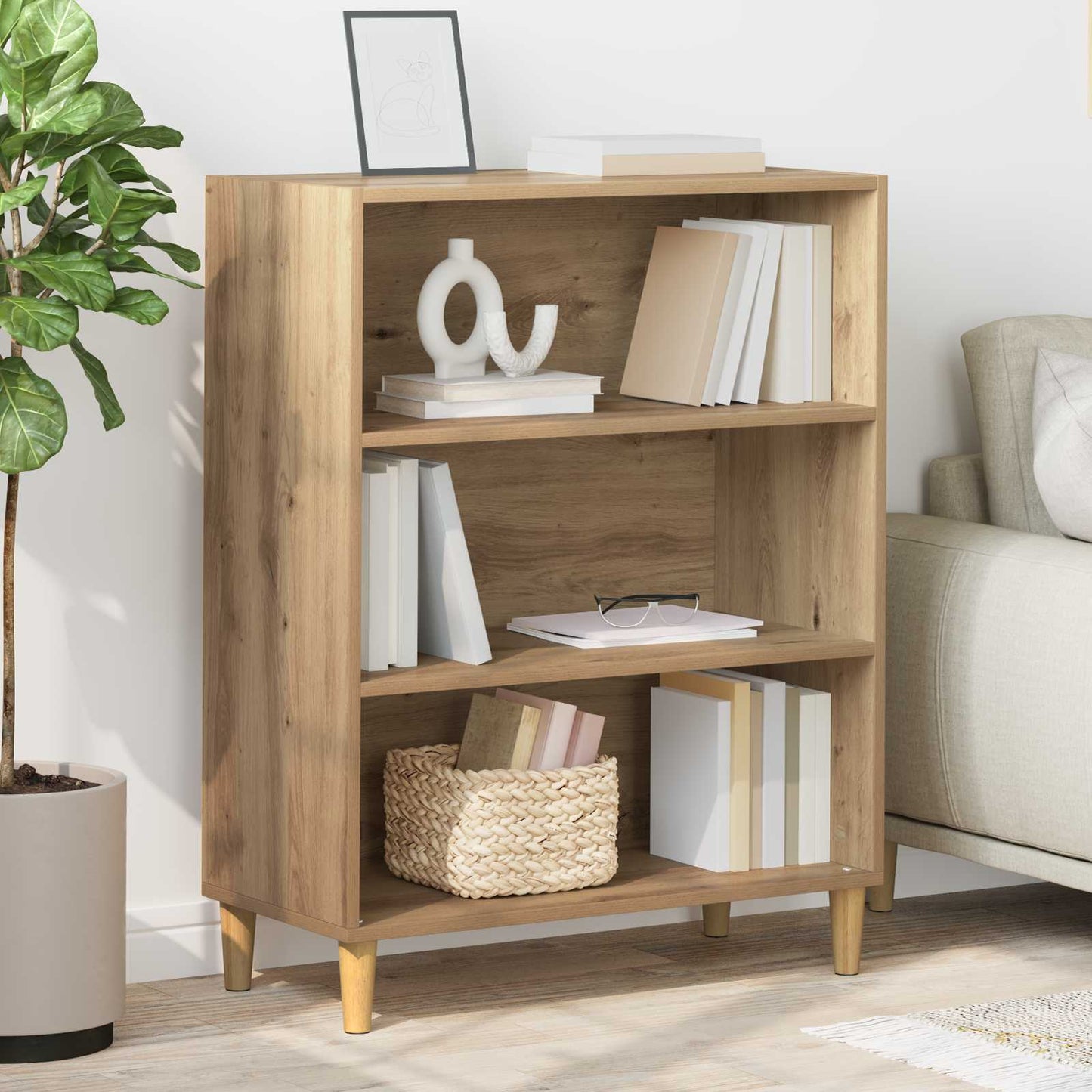 vidaXL Πλαϊνό γραφείο Artisan Oak 69,5 x 32,5 x 90 εκ