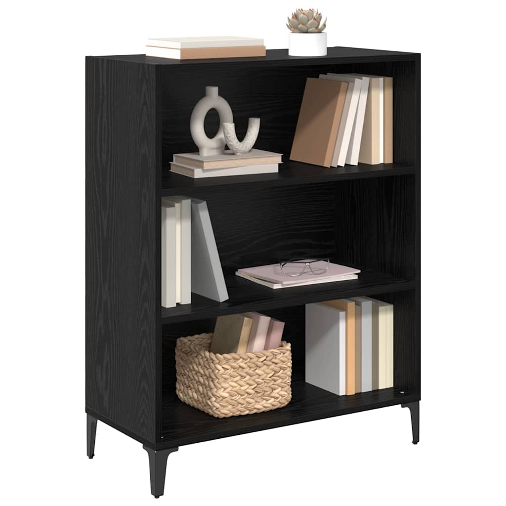 vidaXL Πλαϊνό γραφείο Μαύρη Οξυά 69,5 x 32,5 x 90 εκ