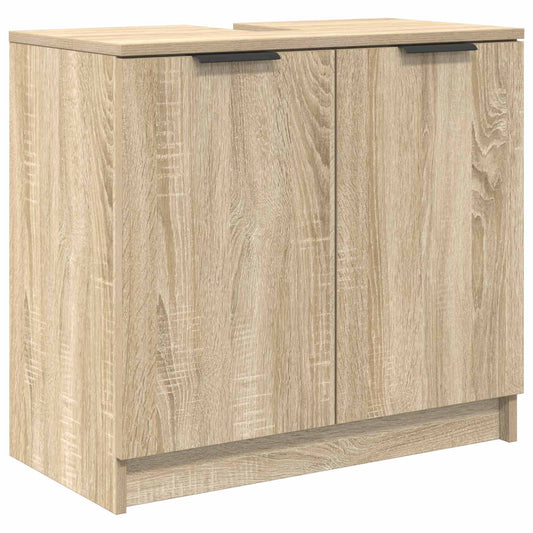 vidaXL Ντουλάπι Μπάνιου με αποθήκευση Δρύς Sonoma 64,5 x 33,5 x 59 εκ.