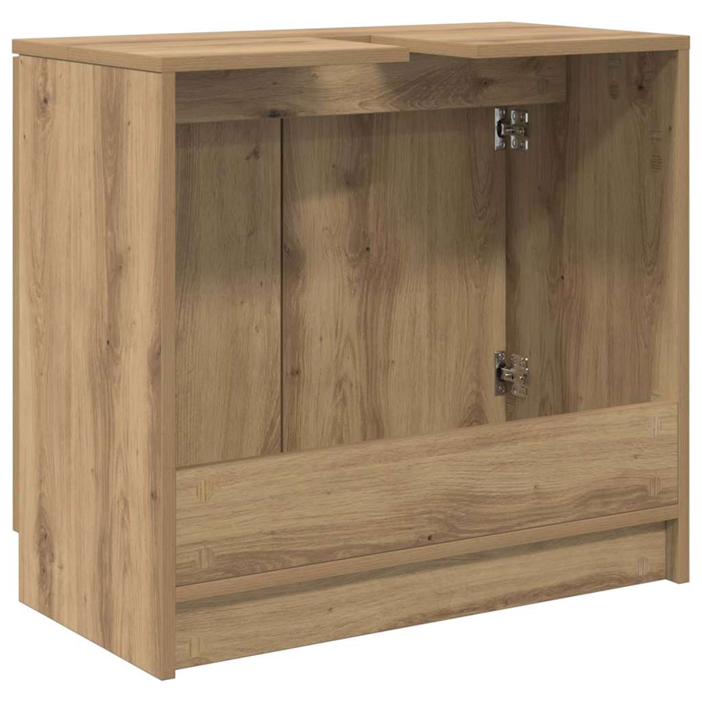 vidaXL Ντουλάπι Μπάνιου με αποθήκευση Artisan Oak 64,5 x 33,5 x 59 εκ.