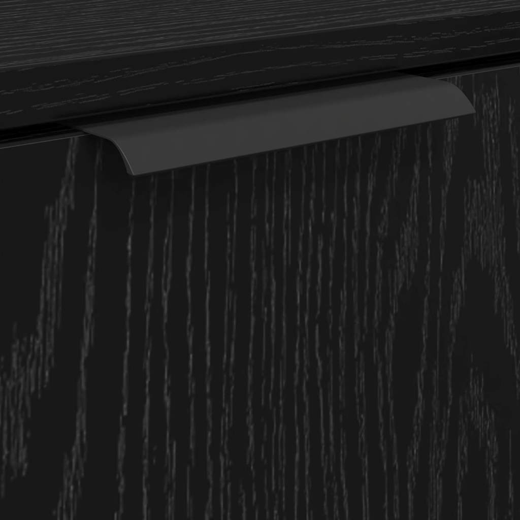 vidaXL Ντουλάπι Μπάνιου με αποθήκευση Μαύρη Οξυά 64,5 x 33,5 x 59 εκ.