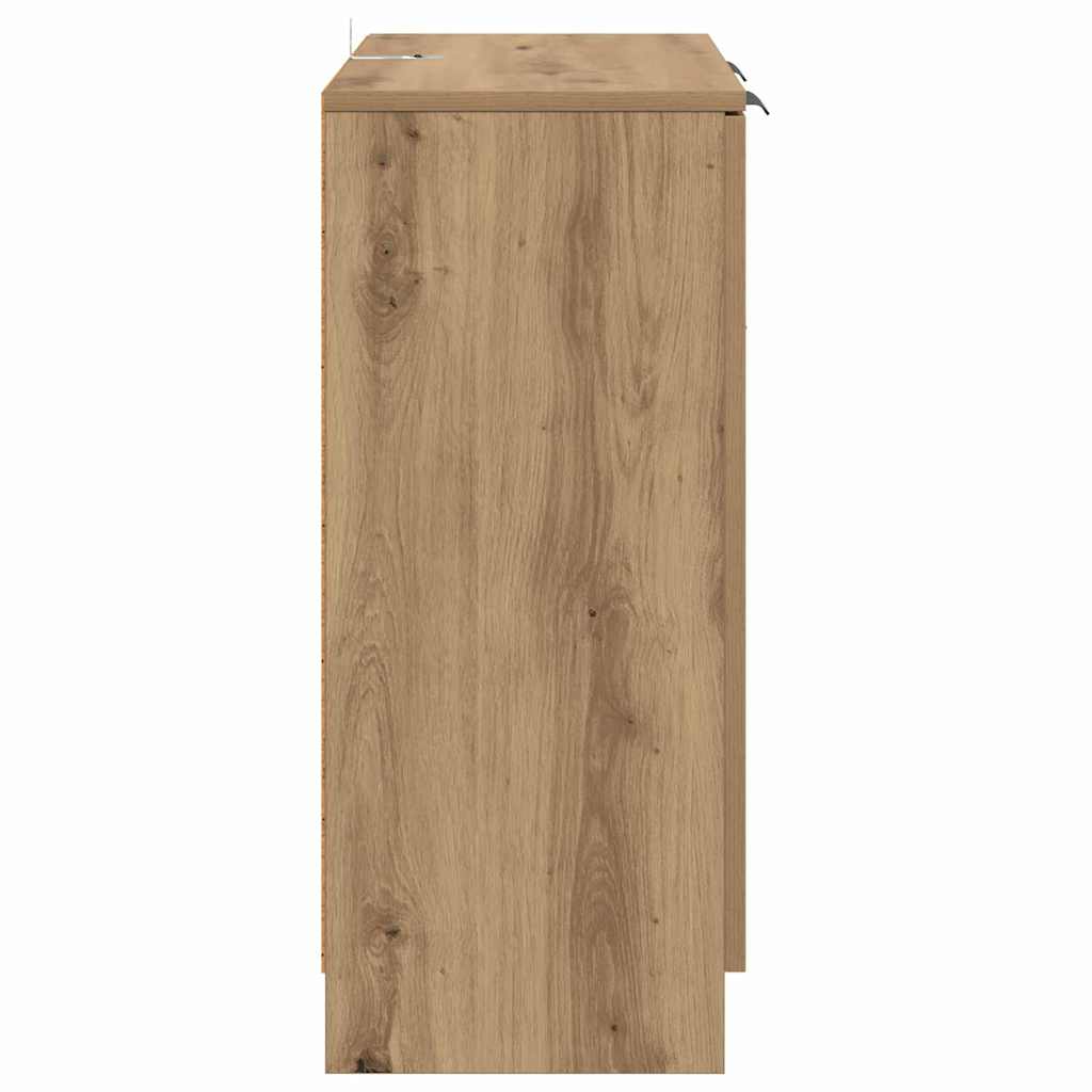 vidaXL Πλαϊνό γραφείο Artisan Oak 60 x 30 x 70 εκ. Επεξεργασμένο ξύλο