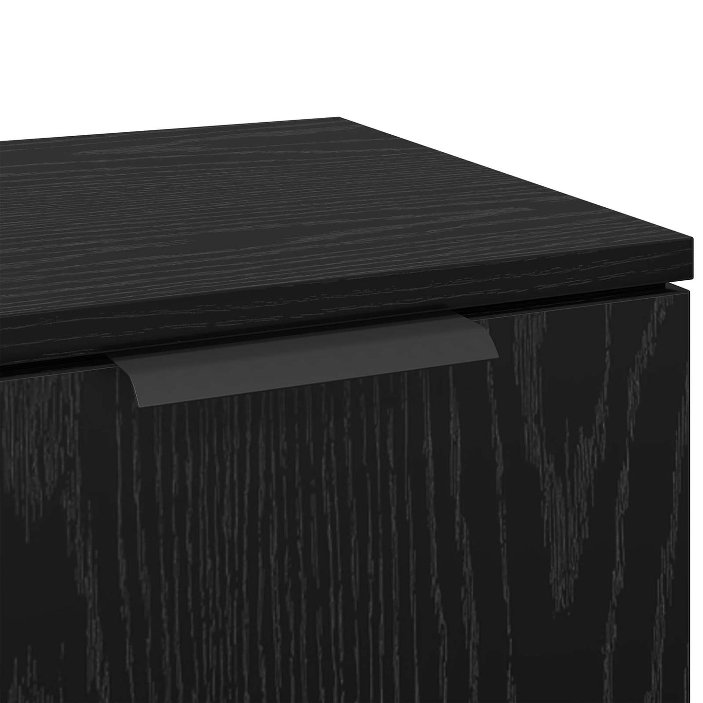 vidaXL Πλαϊνό γραφείο Μαύρη Οξυά 30 x 30 x 70 εκ. Επεξεργασμένο ξύλο