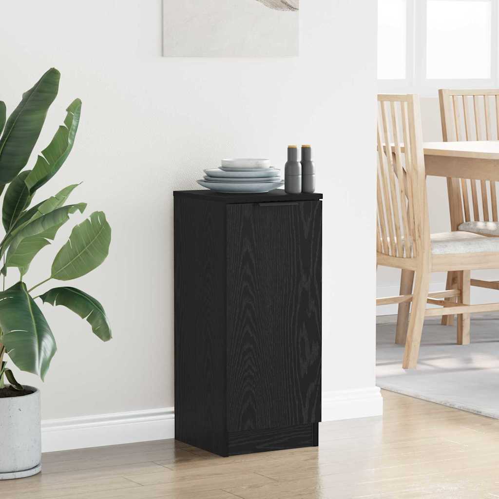 vidaXL Πλαϊνό γραφείο Μαύρη Οξυά 30 x 30 x 70 εκ. Επεξεργασμένο ξύλο