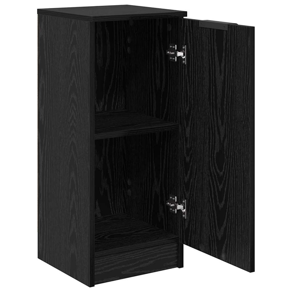 vidaXL Πλαϊνό γραφείο Μαύρη Οξυά 30 x 30 x 70 εκ. Επεξεργασμένο ξύλο