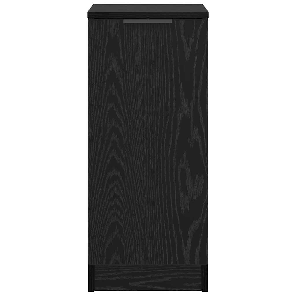 vidaXL Πλαϊνό γραφείο Μαύρη Οξυά 30 x 30 x 70 εκ. Επεξεργασμένο ξύλο