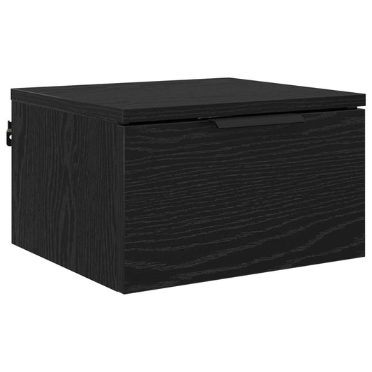 vidaXL Κομοδίνο Μαύρη Οξυά 34 x 30 x 20 εκ Επεξεργασμένο Ξύλο