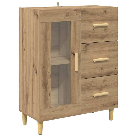vidaXL Πλαϊνό γραφείο με συρτάρι Artisan Oak 69,5 x 34 x 90 εκ.