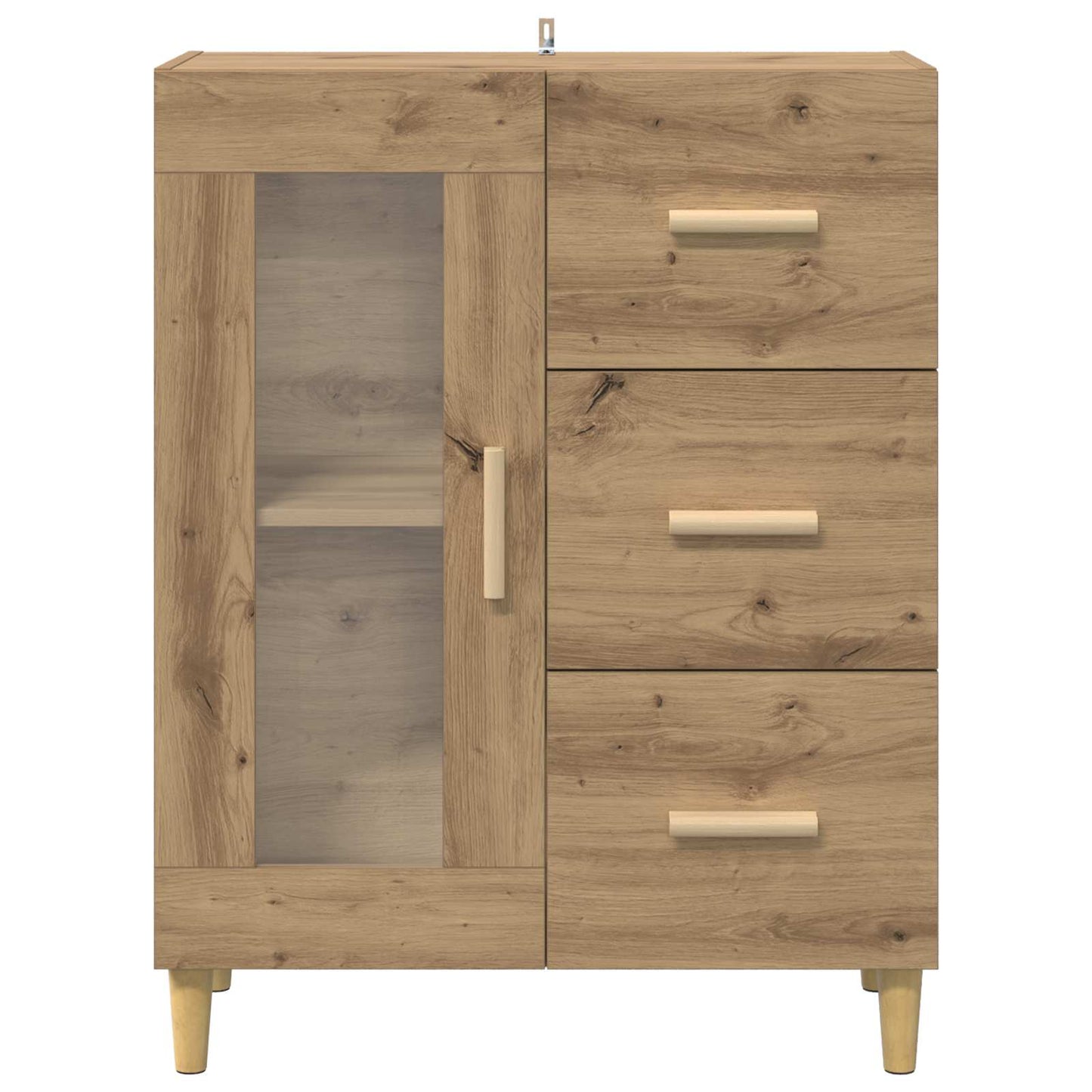 vidaXL Πλαϊνό γραφείο με συρτάρι Artisan Oak 69,5 x 34 x 90 εκ.