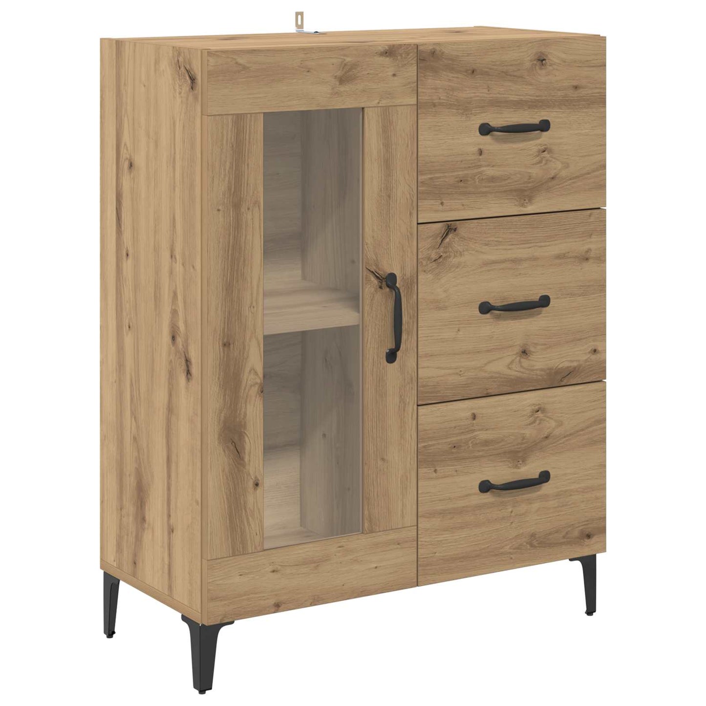 vidaXL Πλαϊνό γραφείο με συρτάρι Artisan Oak 69,5 x 34 x 90 εκ.