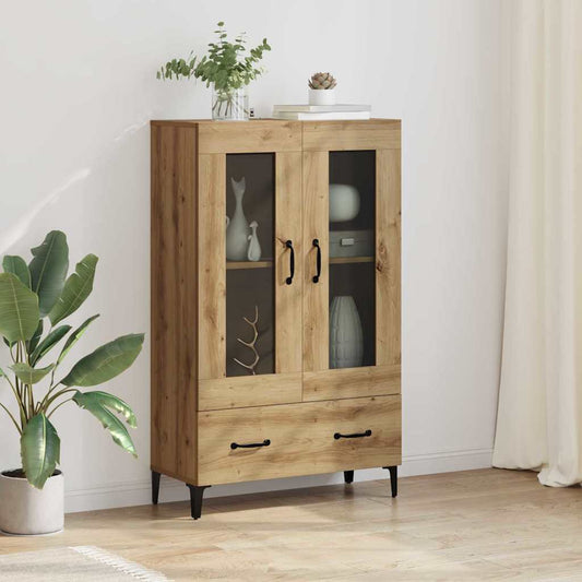 vidaXL Highboard με συρτάρι Artisan Oak 70 x 31 x 115 εκ