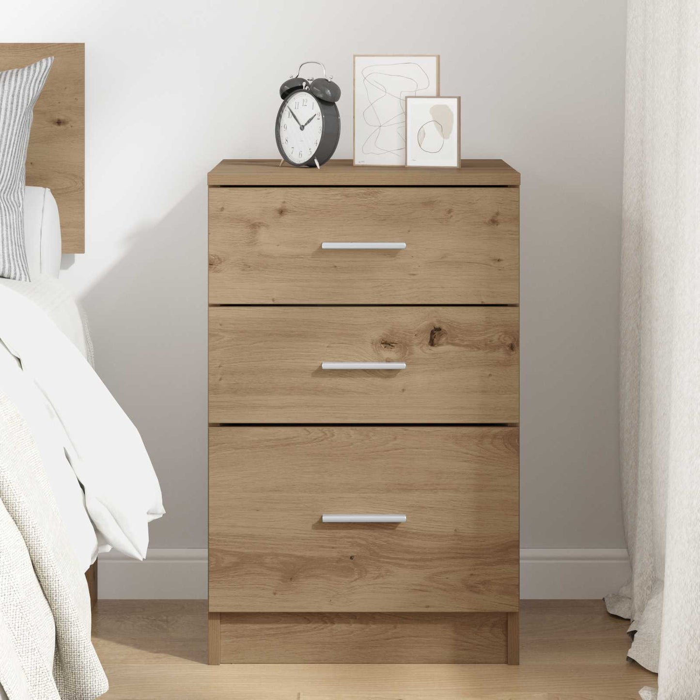 vidaXL Κομοδίνο Artisan Oak 40 x 40 x 63 εκ. Επεξεργασμένο Ξύλο