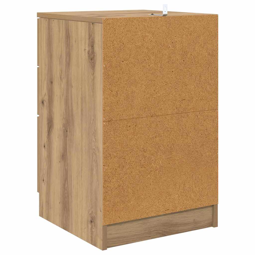 vidaXL Κομοδίνο Artisan Oak 40 x 40 x 63 εκ. Επεξεργασμένο ξύλο