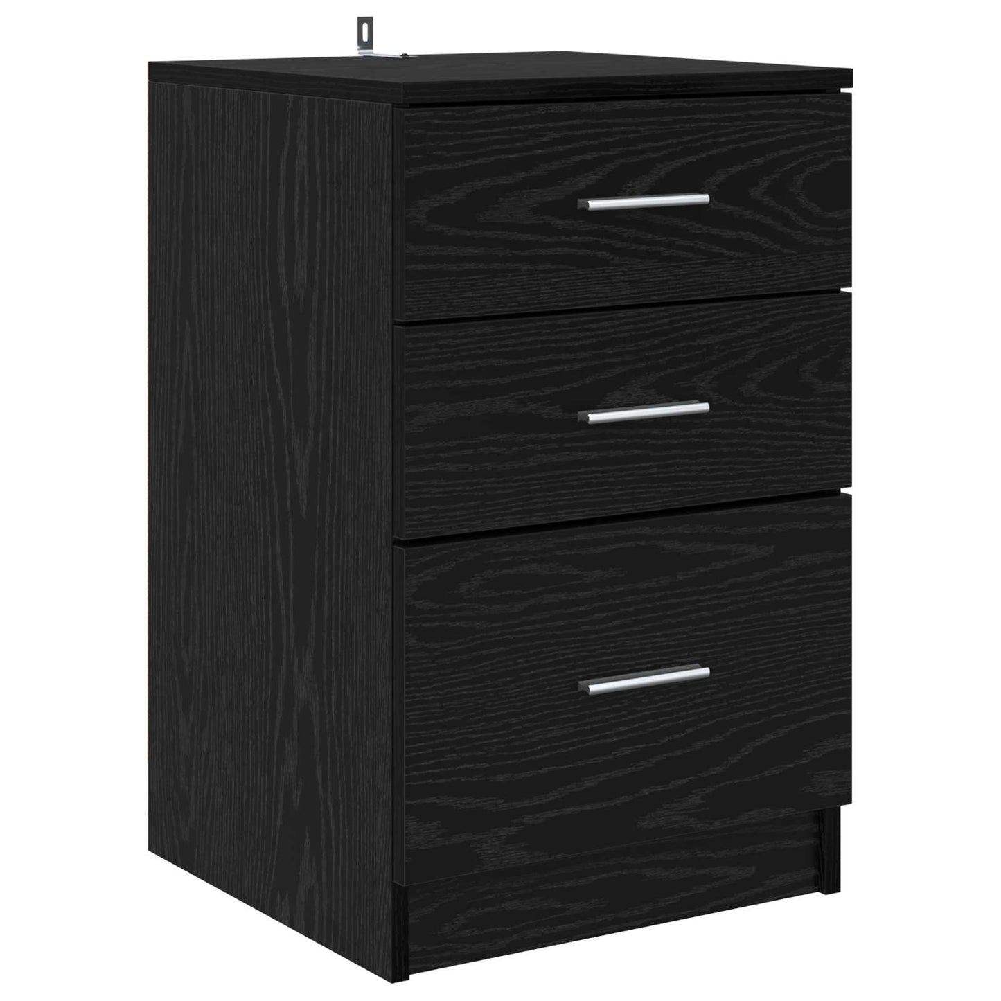 vidaXL Κομοδίνο Μαύρη Οξυά 40 x 40 x 63 εκ. Επεξεργασμένο Ξύλο