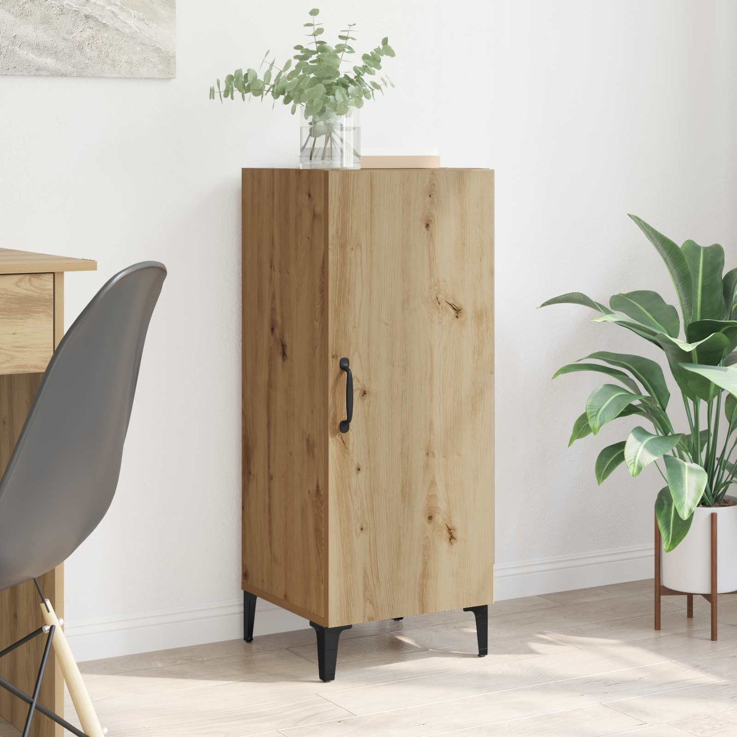vidaXL Πλαϊνό γραφείο Επιτοίχιο Artisan Oak 34,5 x 34 x 90 εκ.