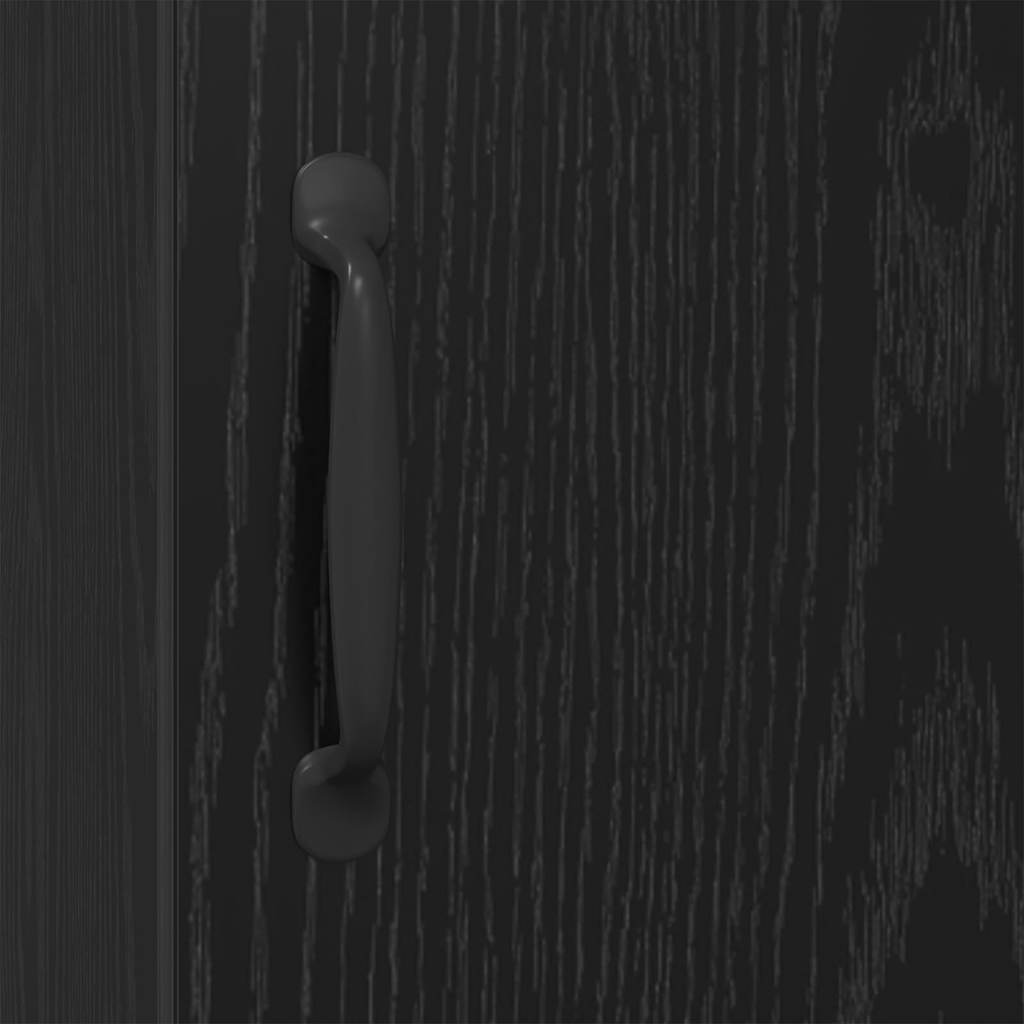 vidaXL Πλαϊνό γραφείο Μαύρη Οξυά 34,5 x 34 x 90 εκ. Επεξεργασμένο ξύλο