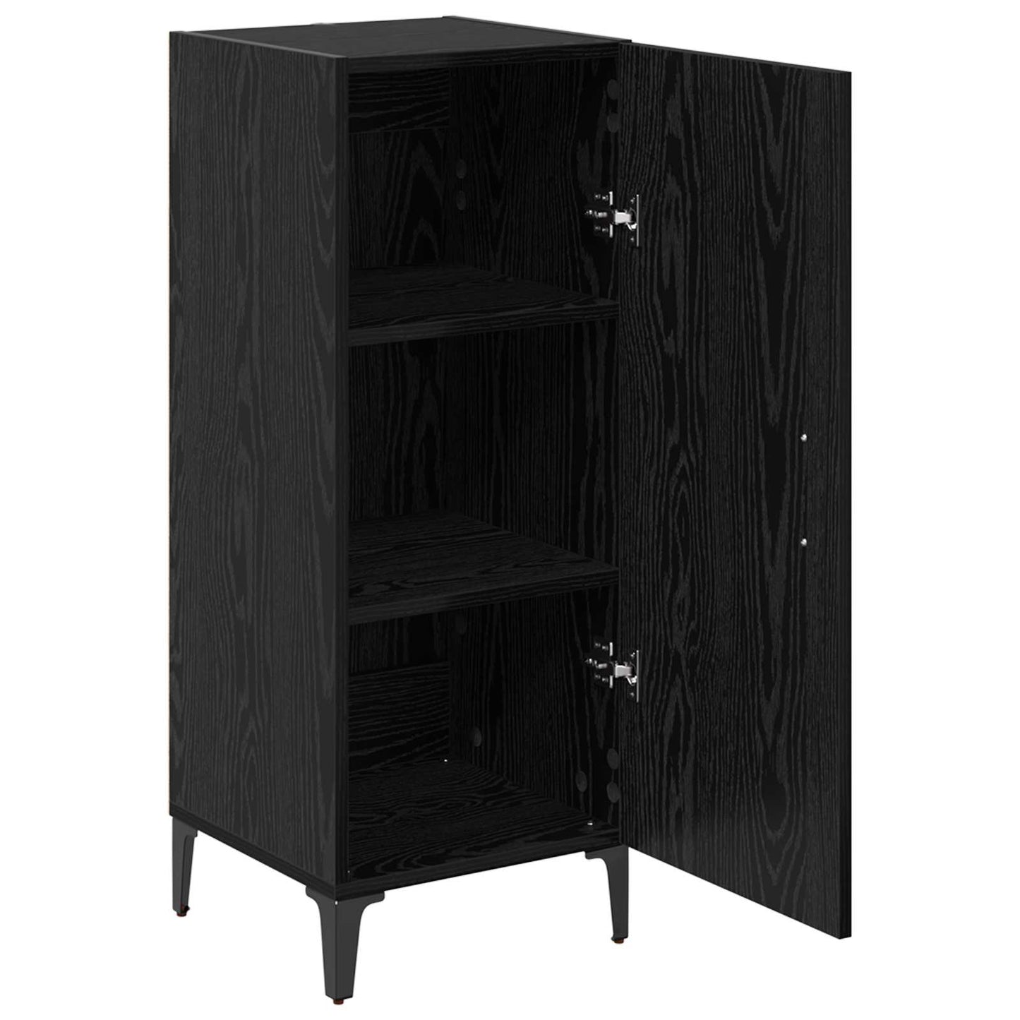 vidaXL Πλαϊνό γραφείο Μαύρη Οξυά 34,5 x 34 x 90 εκ. Επεξεργασμένο ξύλο