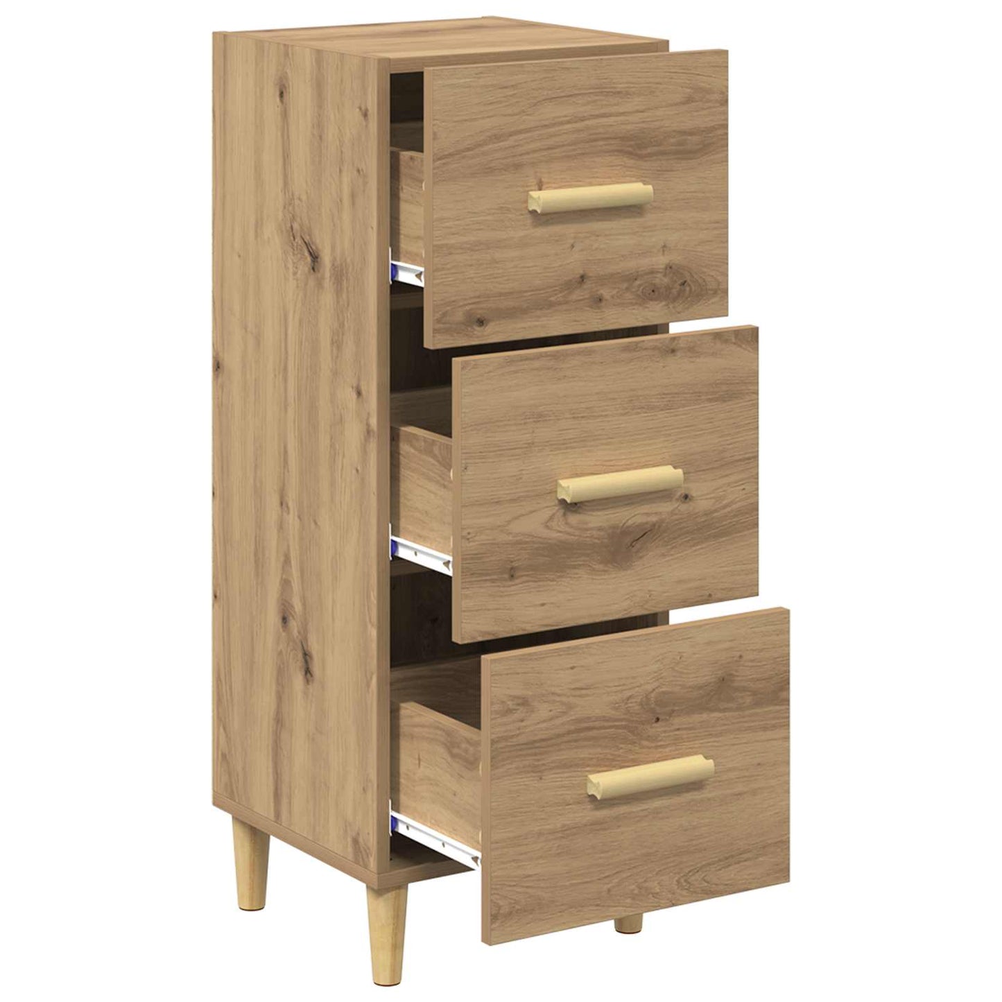 vidaXL Πλαϊνό γραφείο με συρτάρι artisan δρυς 34,5 x 34 x 90 εκ.