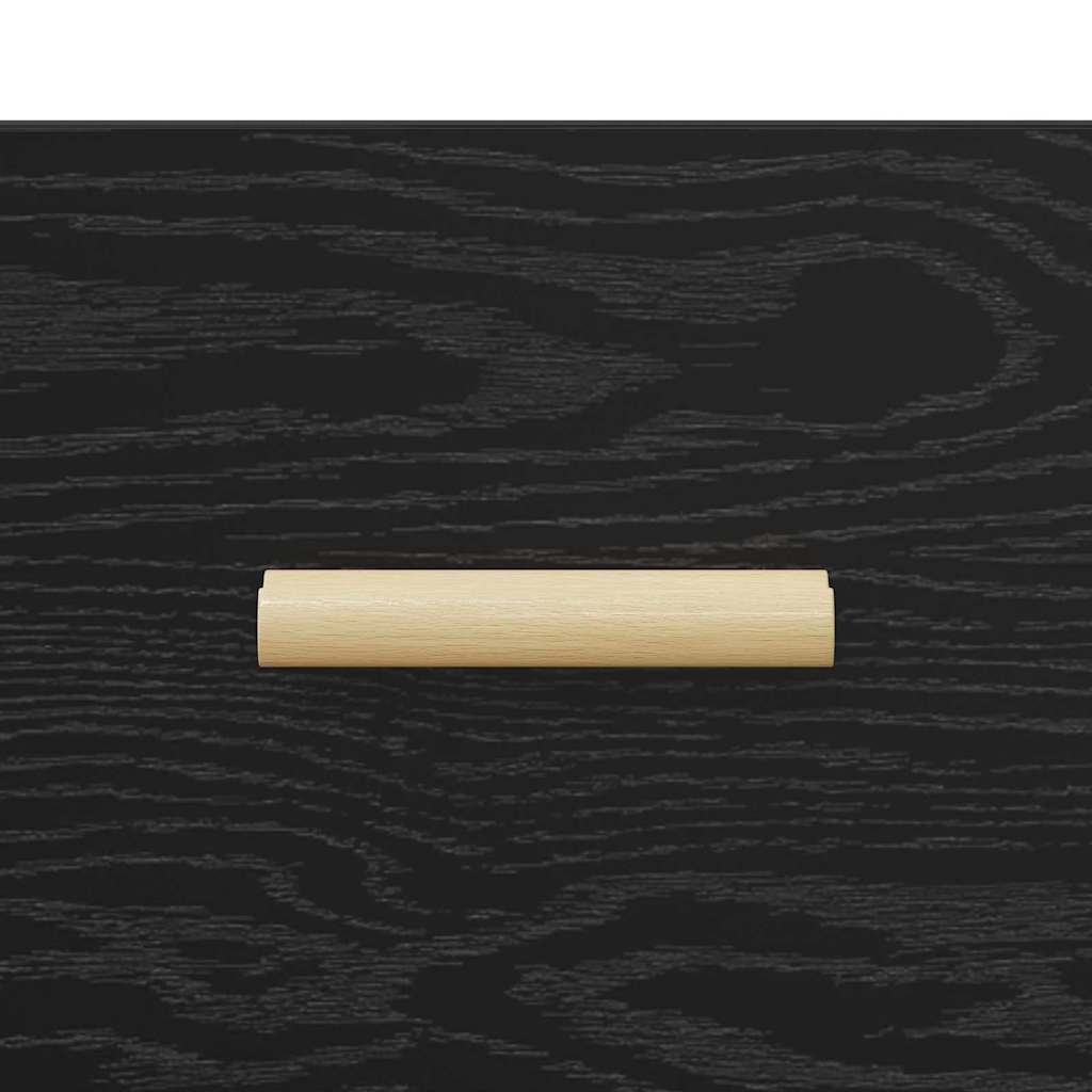 vidaXL Πλαϊνό γραφείο Μαύρη δρυς 34,5 x 34 x 90 εκ. Επεξεργασμένο ξύλο