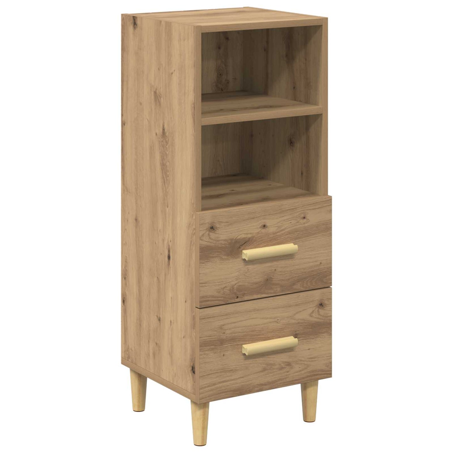 vidaXL Πλαϊνό γραφείο με συρτάρι artisan δρυς 34 x 34.5 x 90 εκ